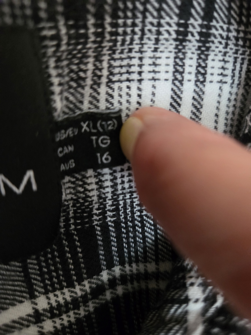 Volcom Black & White Plaid Button-Up Flannel - Picture 4 of 7